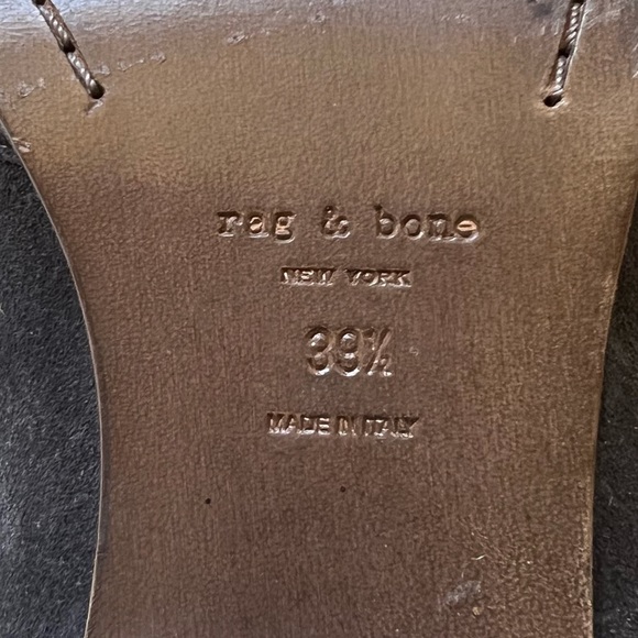 rag & bone WESLEY Suede Leather Gray Brown Ankle Boots Booties Stacked H… - Picture 12 of 14